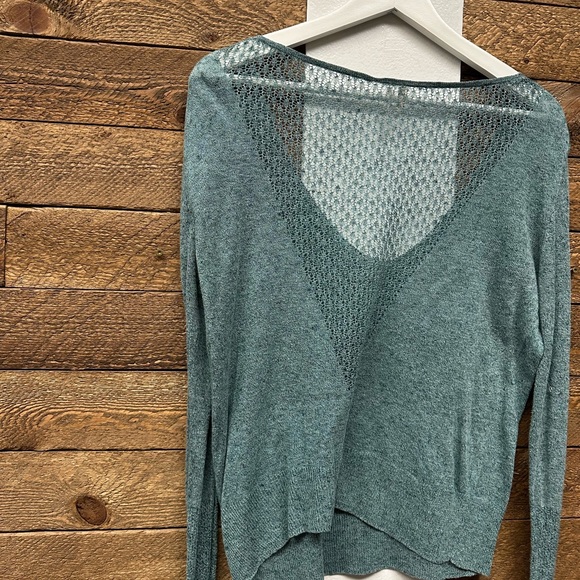Free People FP Beach Lightweight Open-Knit Sweater – Seafoam Blue – Size S - Picture 5 of 6
